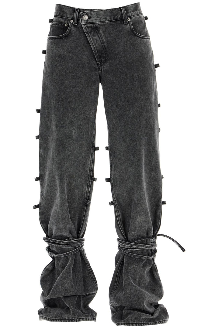 Alexander Mcqueen baggy jeans with knotted detail