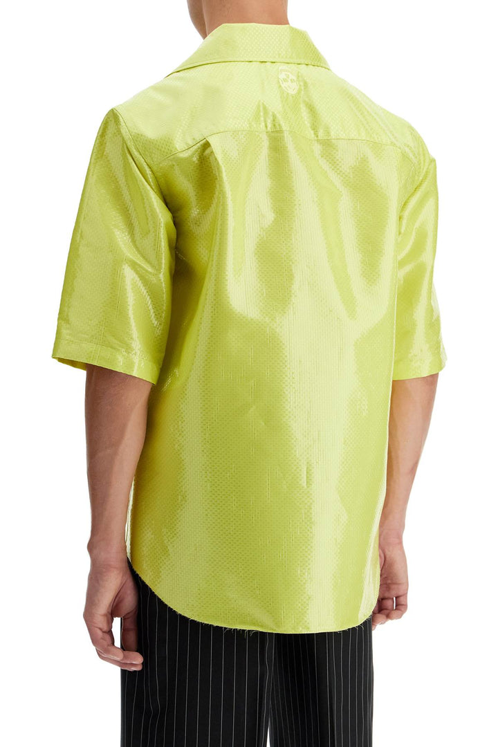 Alexander Mcqueen short-sleeved canvas tarp shirt.