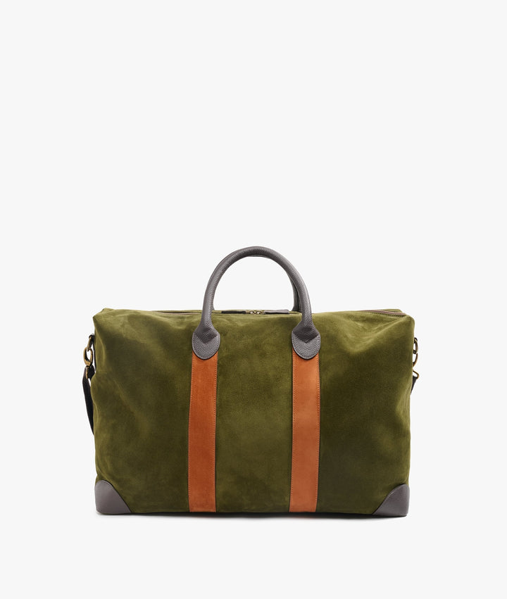 My Style Bags Harvard Twin Deluxe Duffel Travel Bag in Green/Orange Stripes Unisex