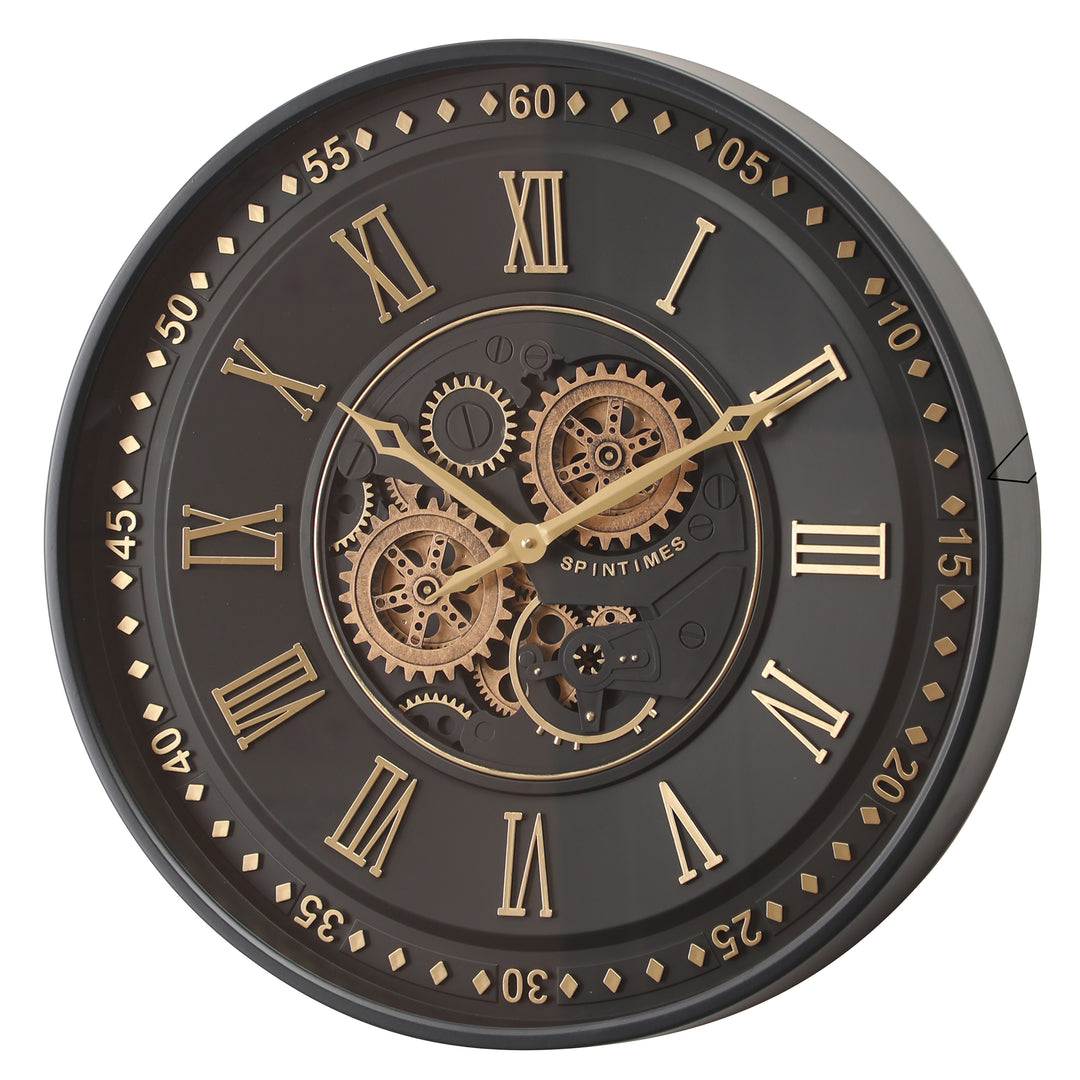 Patrizio Round Moving Cogs Wall Clock