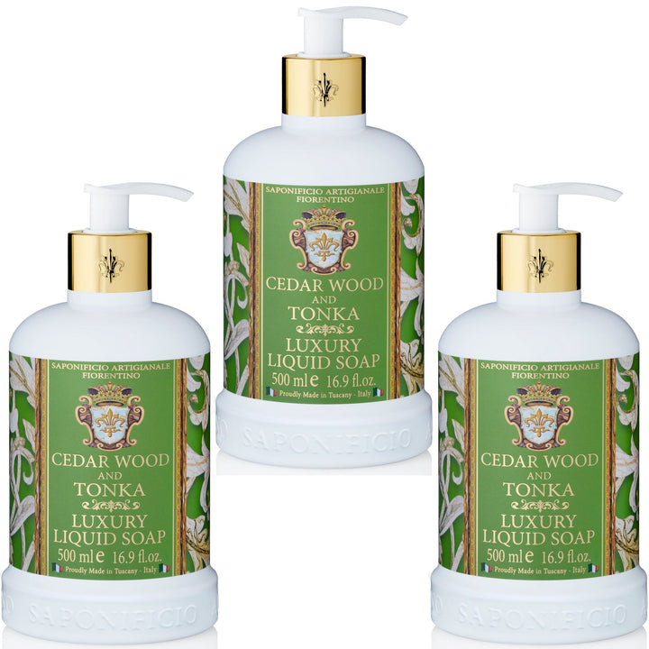 Cedar Wood & Tonka Hand Wash Set of 3Pcs