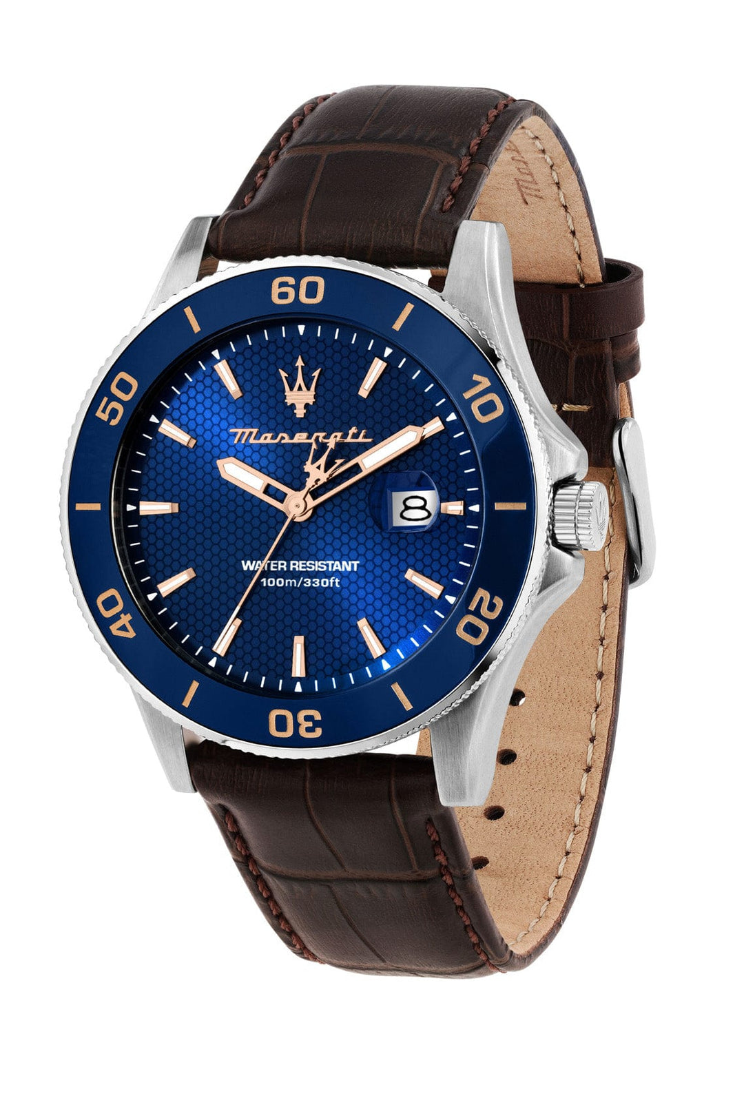 Maserati Chronograph Watches Maserati Competizione 43mm Blue Dial Brown Leather Strap Watch Maserati Competizione 43mm Blue Dial Brown Leather Strap Watch Brand