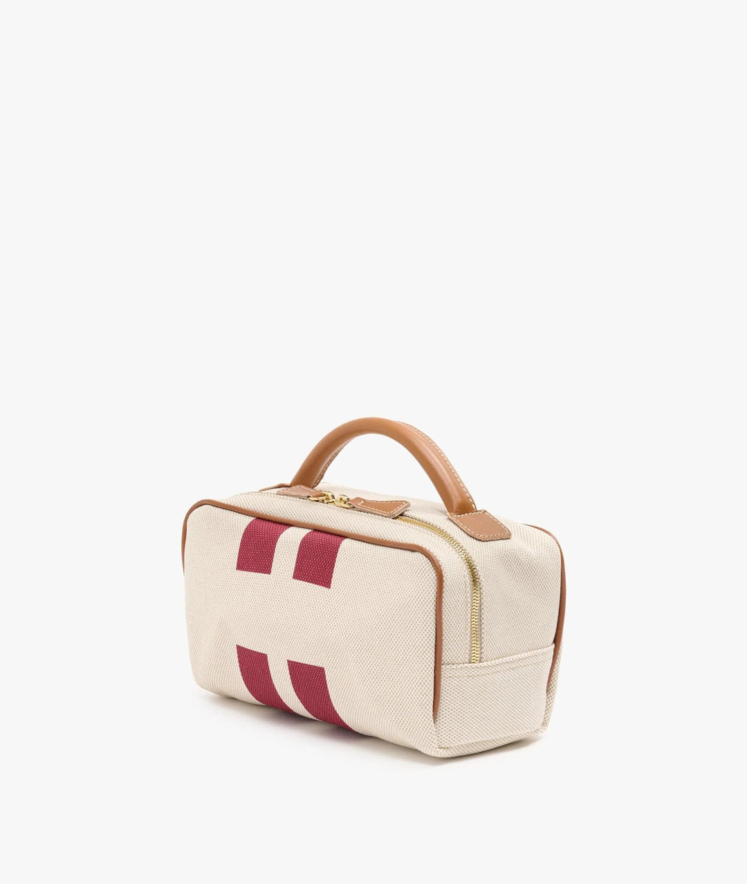 MyStyleBags Cosmetic & Toiletry Bags My Style Bags Berkeley Cosmetic Bag Natural With Bordeaux Stripes Brand