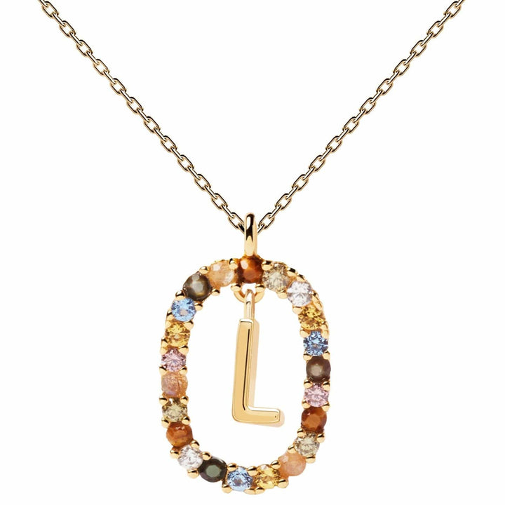 PDPaola Necklace PDPaola Letter 18k Gold Necklace L Brand