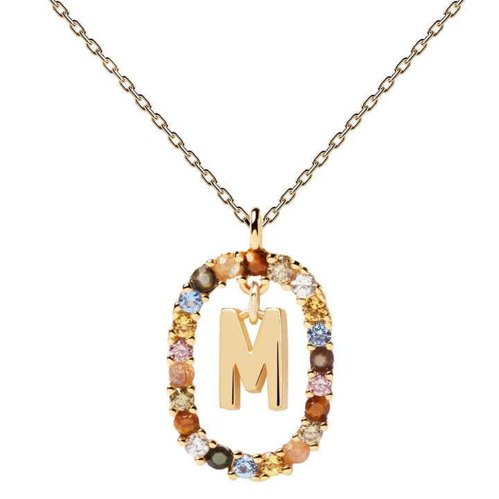 PDPaola Necklace PDPaola Letter 18k Gold Necklace M Brand