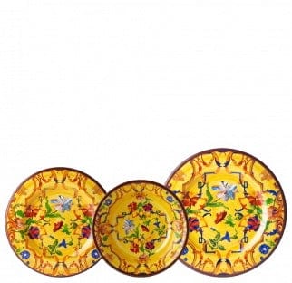 Mario Luca Giusti Plates Mario Luca Giusti Pancale Yellow  Dinner Plate Set of 12Pcs Brand