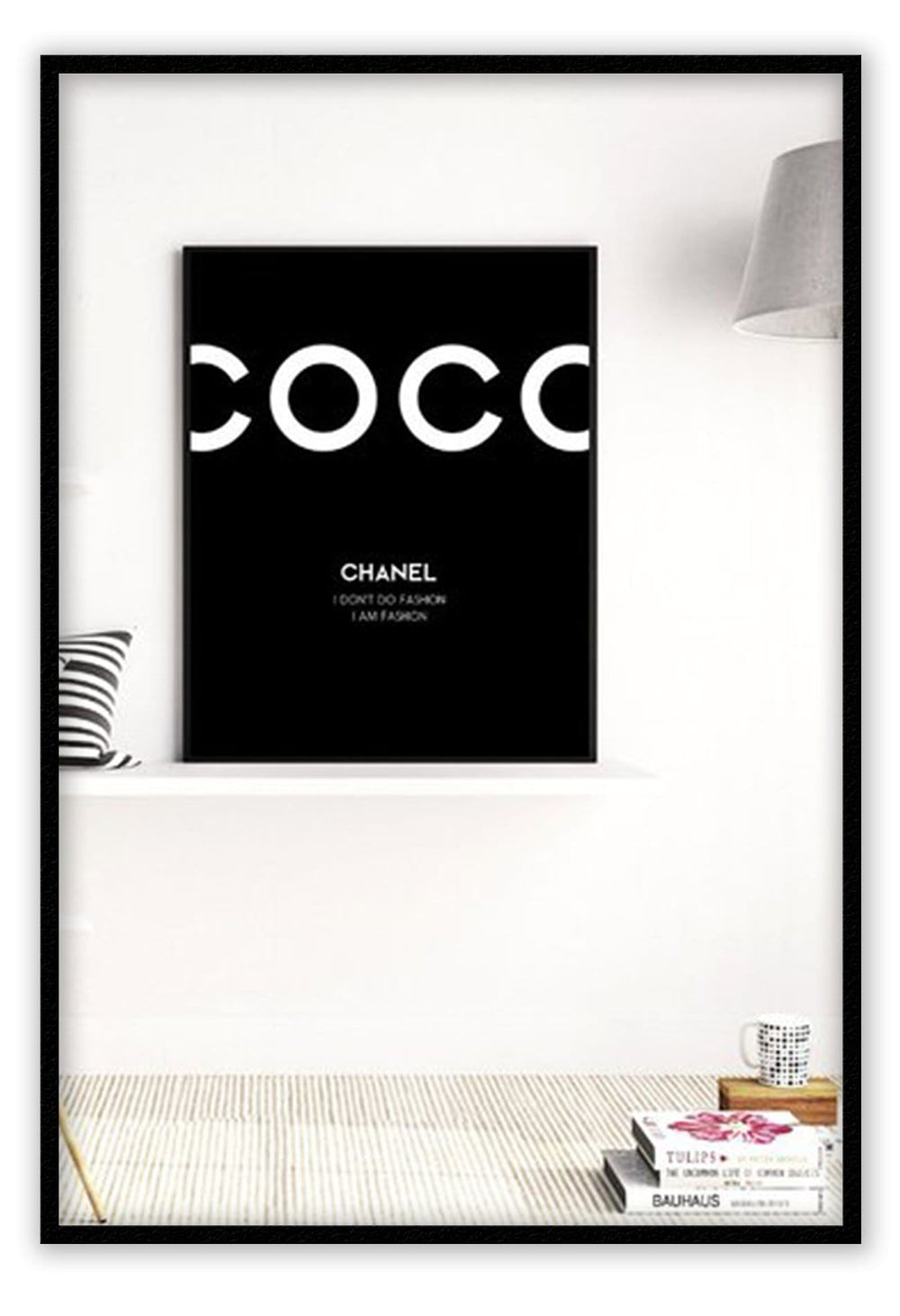 Canvas Print Coco Fashion Black Coco Fashion Black Wall Art : Ready to hang framed artwork. Brand