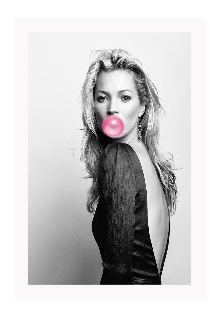 Canvas Print 60x90cm / Unframed Kate Moss Bubble Kate Moss Bubble Wall Art : Ready to hang framed artwork. Brand