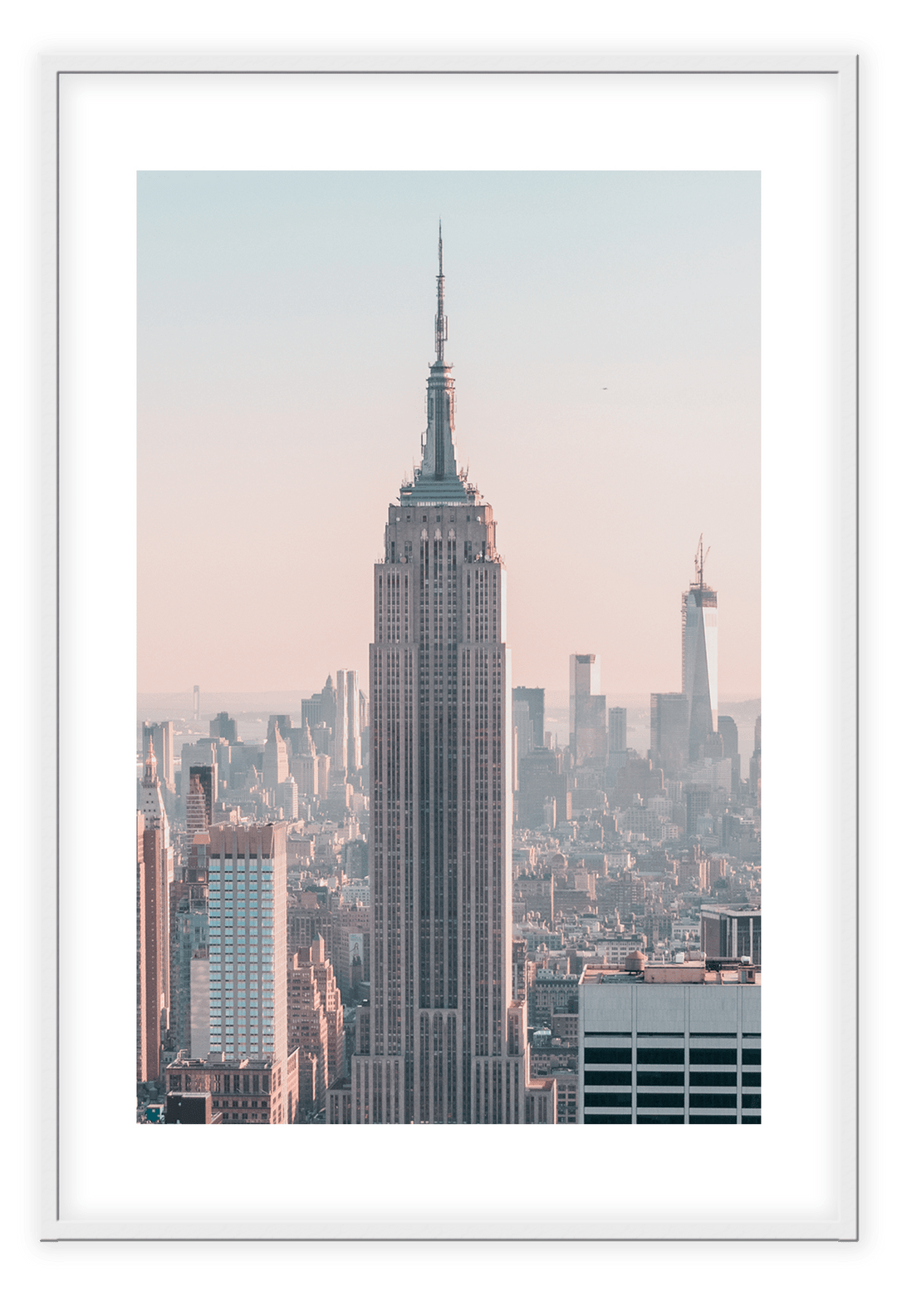 Canvas Print 50x70cm / White State Building State Building Wall Art : Ready to hang framed artwork. Brand