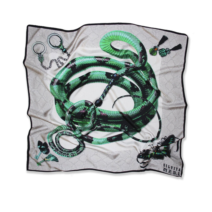 Silviya Neri Scarves 70x70 cm Instinct L'Animal Silk Scarf By Silviya Neri Brand