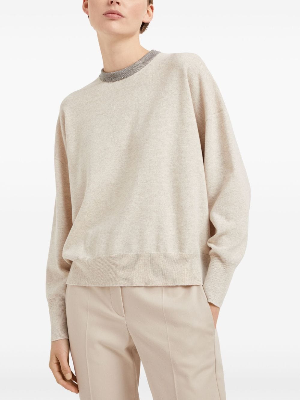 Brunello Cucinelli Topwear L Brunello Cucinelli Sweaters Beige Brunello Cucinelli Sweaters Beige Brand