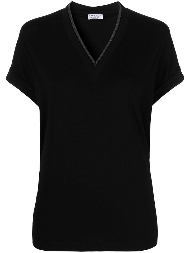 Brunello Cucinelli Topwear Brunello Cucinelli T-shirts and Polos Black Brunello Cucinelli T-shirts and Polos Black Brand