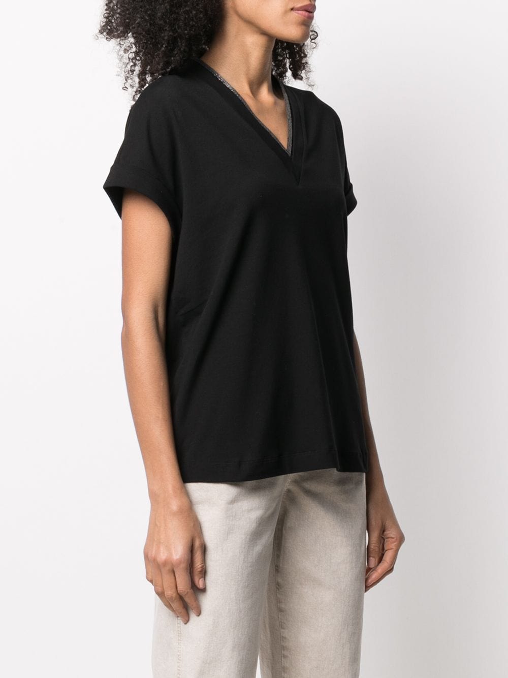 Brunello Cucinelli Topwear Brunello Cucinelli T-shirts and Polos Black Brunello Cucinelli T-shirts and Polos Black Brand