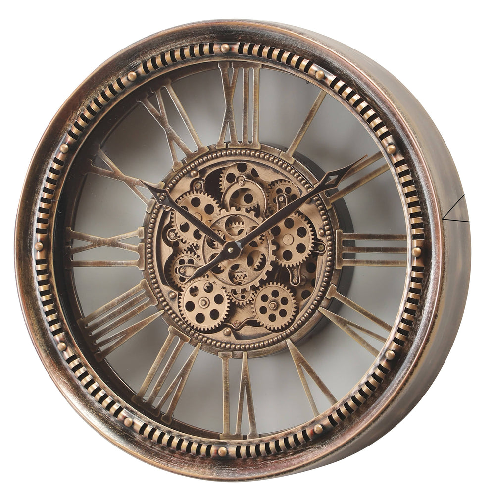 Chilli Wall Clock The Majesty Round Industrial Moving Cogs Wall Clock Brand